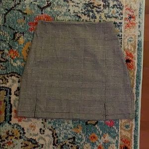 plaid black and white brandy skirt